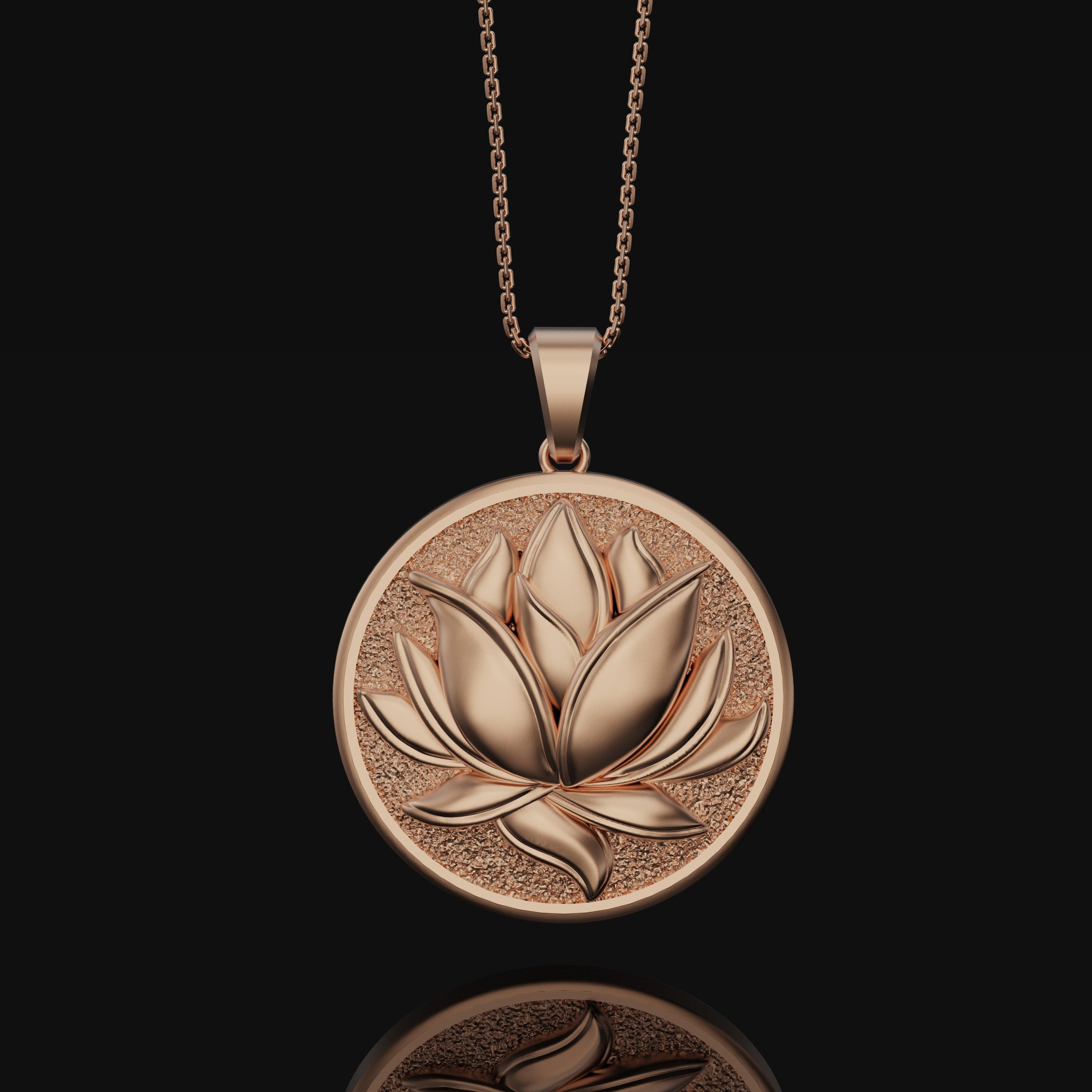 Personalized Flower Of Rose Gold Finish