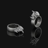 Rhino Head Band Oxidized Finish