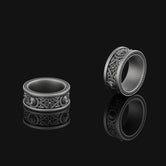 Intricate Celtic Wolf Band - Engravable