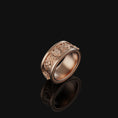 Load image into Gallery viewer, Intricate Fox Band - Engravable Rose Gold Finish
