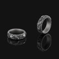 Load image into Gallery viewer, Skulls and Carps Band - Engravable Oxidized Finish
