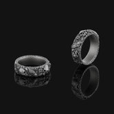 Skulls and Carps Band - Engravable Oxidized Finish