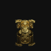 Skull Ring, Biker Ring, Gothic Ring, Skull Jewelry, Silver Skull Ring, Punk Ring, Gothic Skull, Gift For Him, Biker Skull Ring Gold Finish