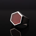 Load image into Gallery viewer, Hexagonal Gemstone Ring
