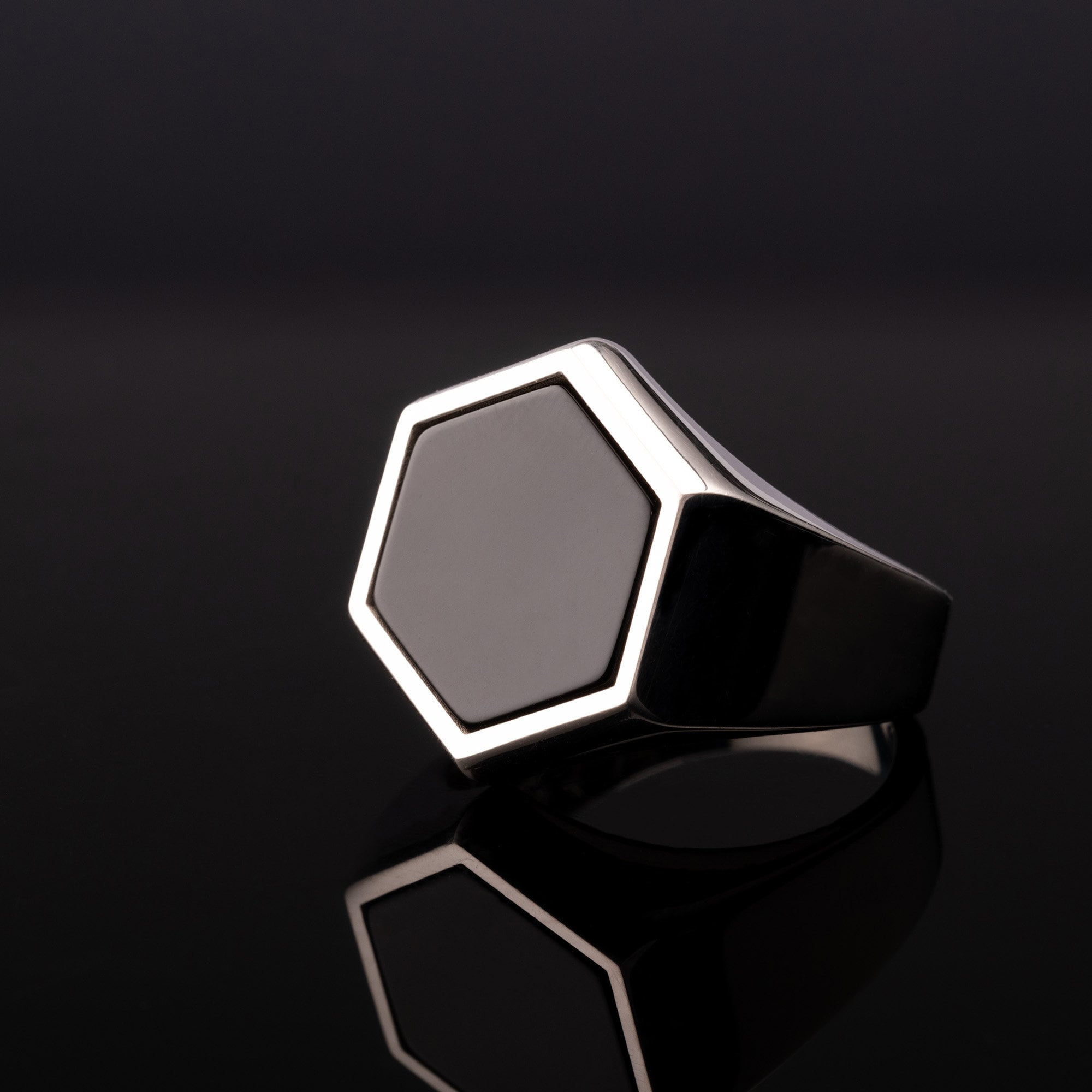 Hexagonal Gemstone Ring