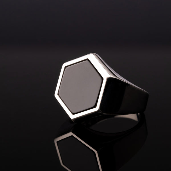Hexagonal Gemstone Ring