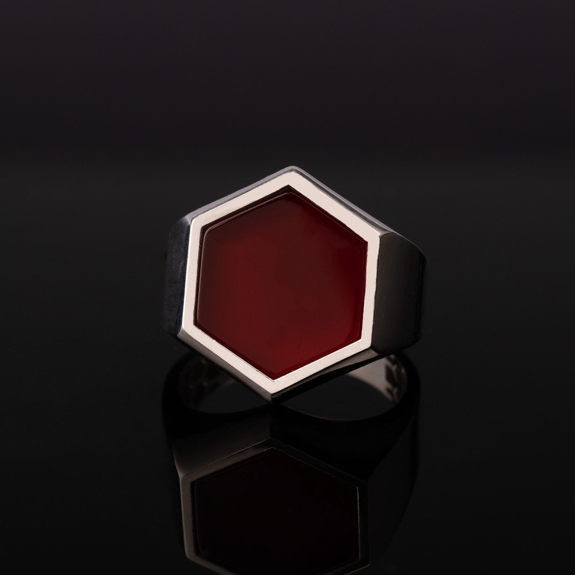 Hexagonal Gemstone Ring