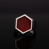 Hexagonal Gemstone Ring