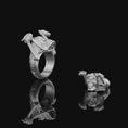 Bild in Galerie-Betrachter laden, Skull Ring, Biker Ring, Gothic Ring, Skull Jewelry, Silver Skull Ring, Punk Ring, Gothic Skull, Gift For Him, Biker Skull Ring
