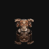 Skull Ring, Biker Ring, Gothic Ring, Skull Jewelry, Silver Skull Ring, Punk Ring, Gothic Skull, Gift For Him, Biker Skull Ring Rose Gold Finish