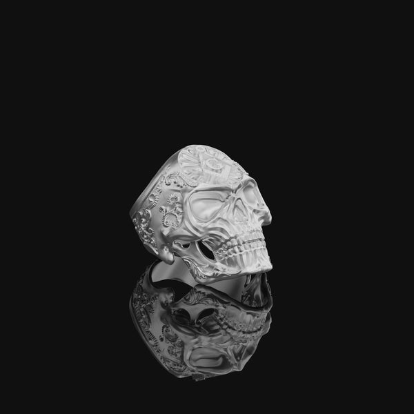 Skull Masonic Ring, Polished Finish