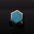 Load image into Gallery viewer, Hexagonal Gemstone Ring

