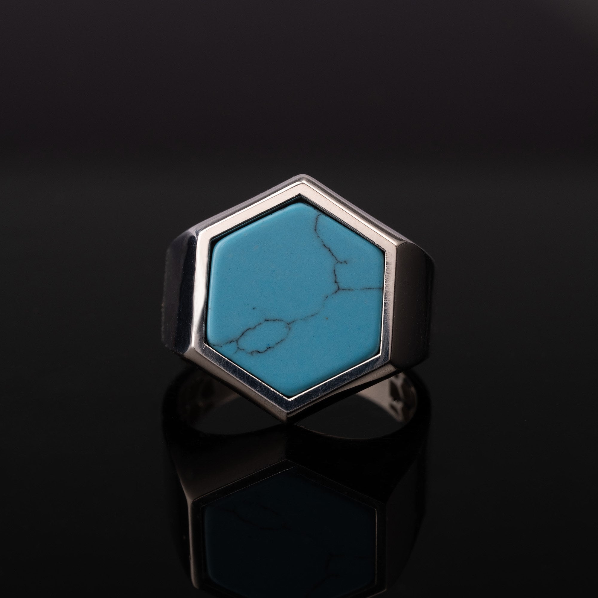 Hexagonal Gemstone Ring