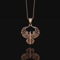 Load image into Gallery viewer, Phoenix Necklace, Rose Gold Finish
