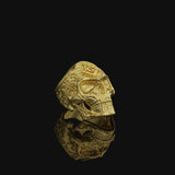 Skull Masonic Ring, Gold Finish