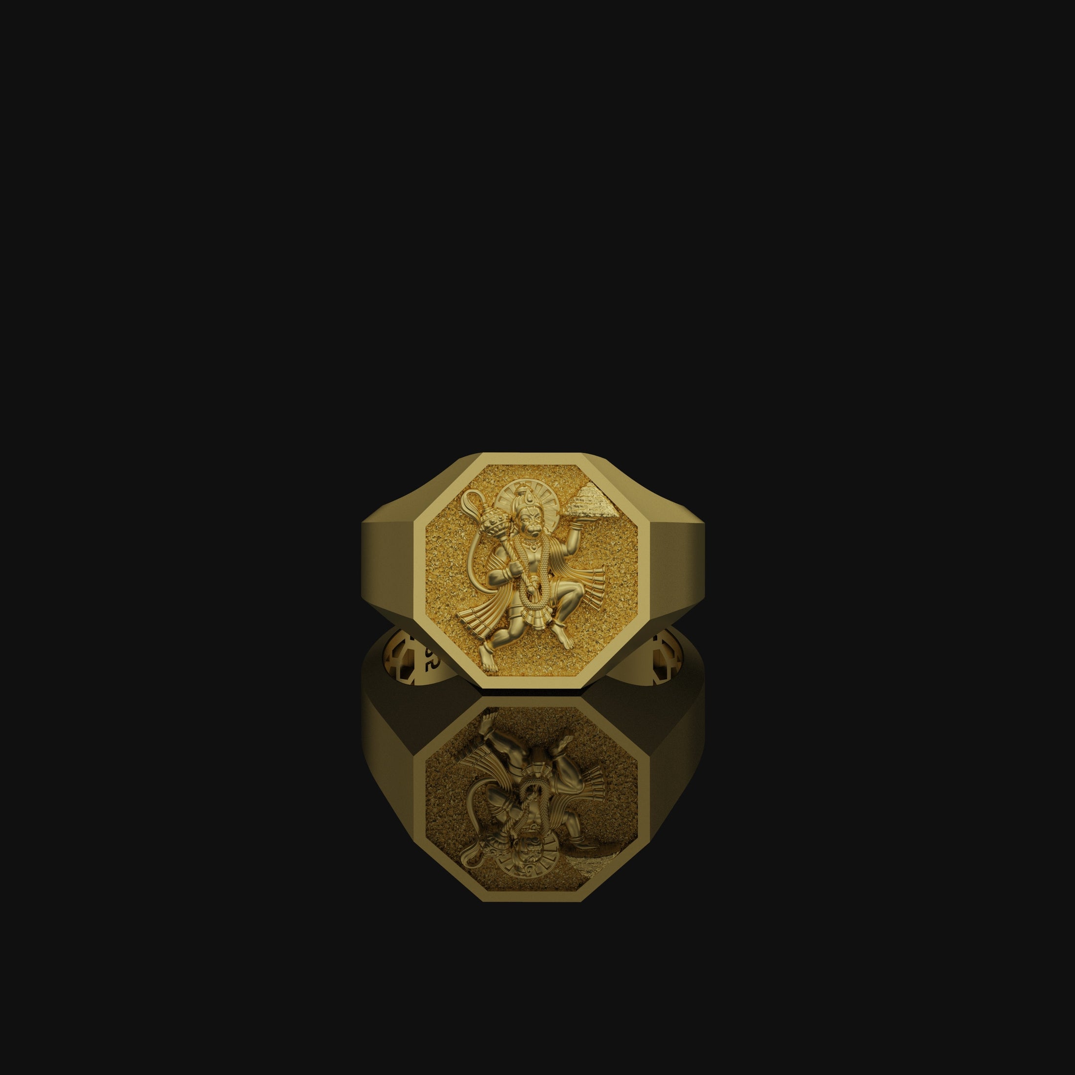 Hanuman Ring, Octagonal,
