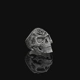 Skull Masonic Ring, Oxidized Finish