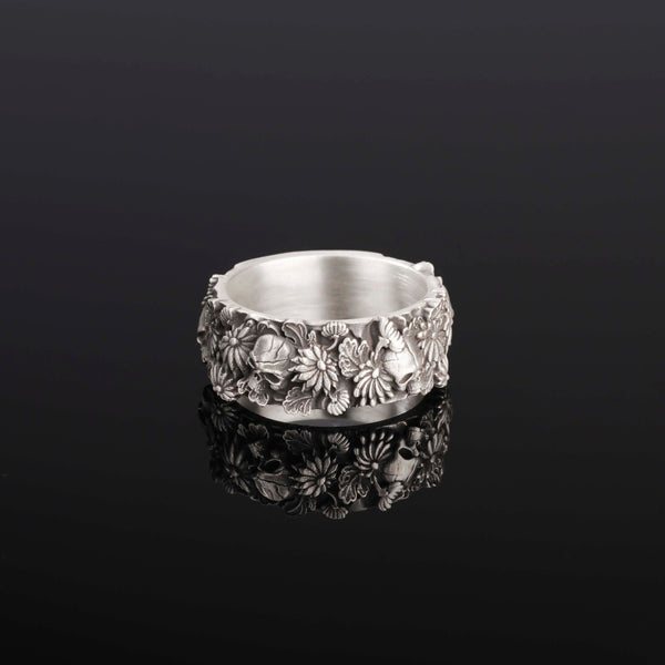 Skull Silver Ring, Unisex