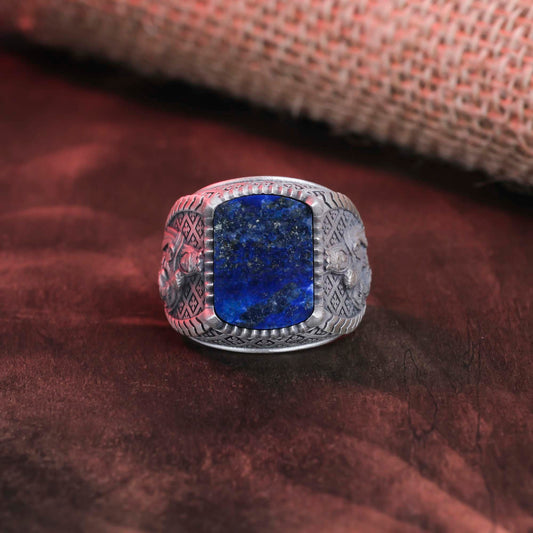 Mary Jesus Ring, Faithful Jewel, Church Gift, Onyx Embrace, Lapis Lazuli Band, Tiger Eye Decor, Garnet Inlay, Christian Token