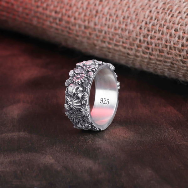 Skull Silver Ring, Unisex