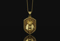 Load image into Gallery viewer, Anubis And Skull Pendant Necklace For Men In Silver Necklace Gold Finish
