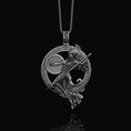 Load image into Gallery viewer, Goddess Athena Sterling Silver Men Charm Necklace Oxidized Finish
