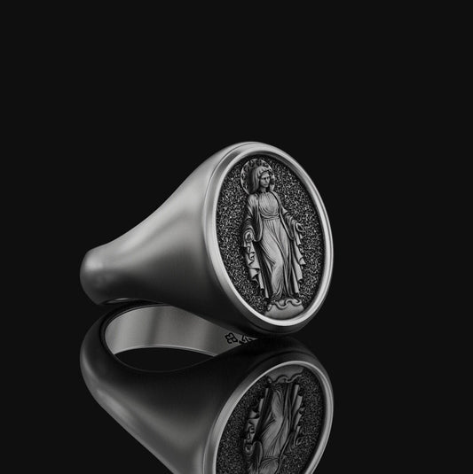 Mother Mary Signet Ring