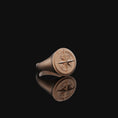 Load image into Gallery viewer, Compass Ring Rose Gold Finish
