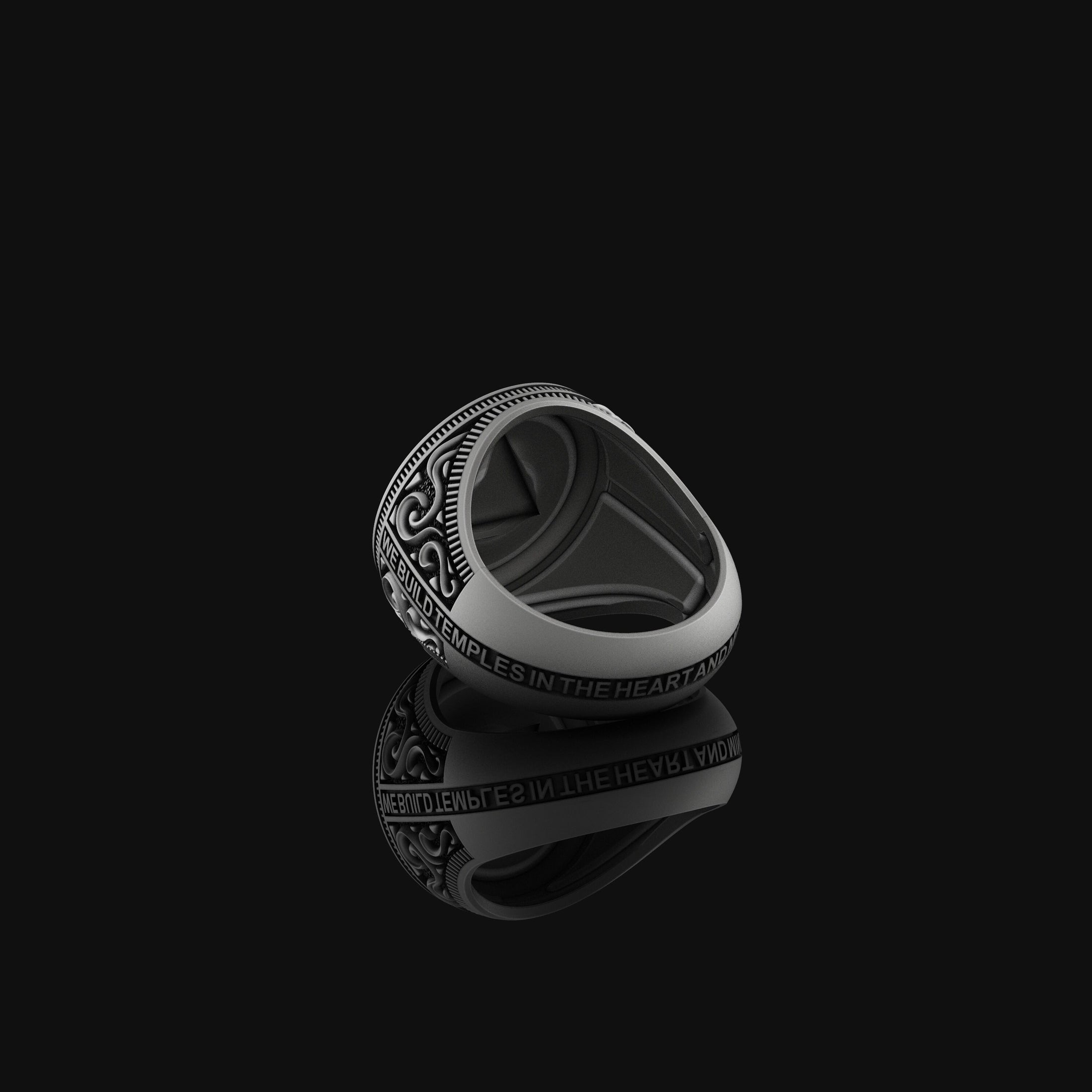 Masonic Symbol Ring, Freemasonry Ring, Unique Mason Ring, Handcrafted Masonic, Masonic Jewelry, Silver Mason Ring, Intricate Design