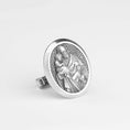 Load image into Gallery viewer, Saint Joseph Engraved Christian Cufflinks Jewelry, Groomsman Gift, Catholic Saint, Religious Cufflinks, Memorial Gift
