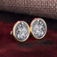 Load image into Gallery viewer, Saint Joseph Engraved Christian Cufflinks Jewelry, Groomsman Gift, Catholic Saint, Religious Cufflinks, Memorial Gift
