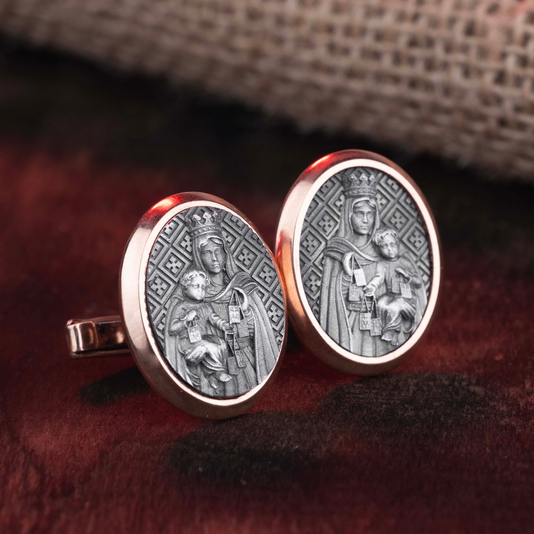 Miraculous Medal Religious Cufflinks