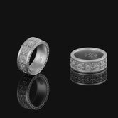 Fleur Cross Band - Engravable Polished Finish