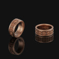 Load image into Gallery viewer, Fleur Cross Band - Engravable Rose Gold Finish

