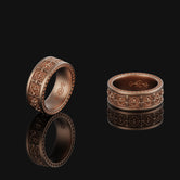 Fleur Cross Band - Engravable Rose Gold Finish