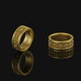Load image into Gallery viewer, Fleur Cross Band - Engravable Gold Finish
