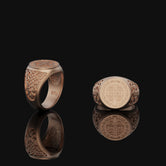 Saint Benedict Ring Rose Gold Finish