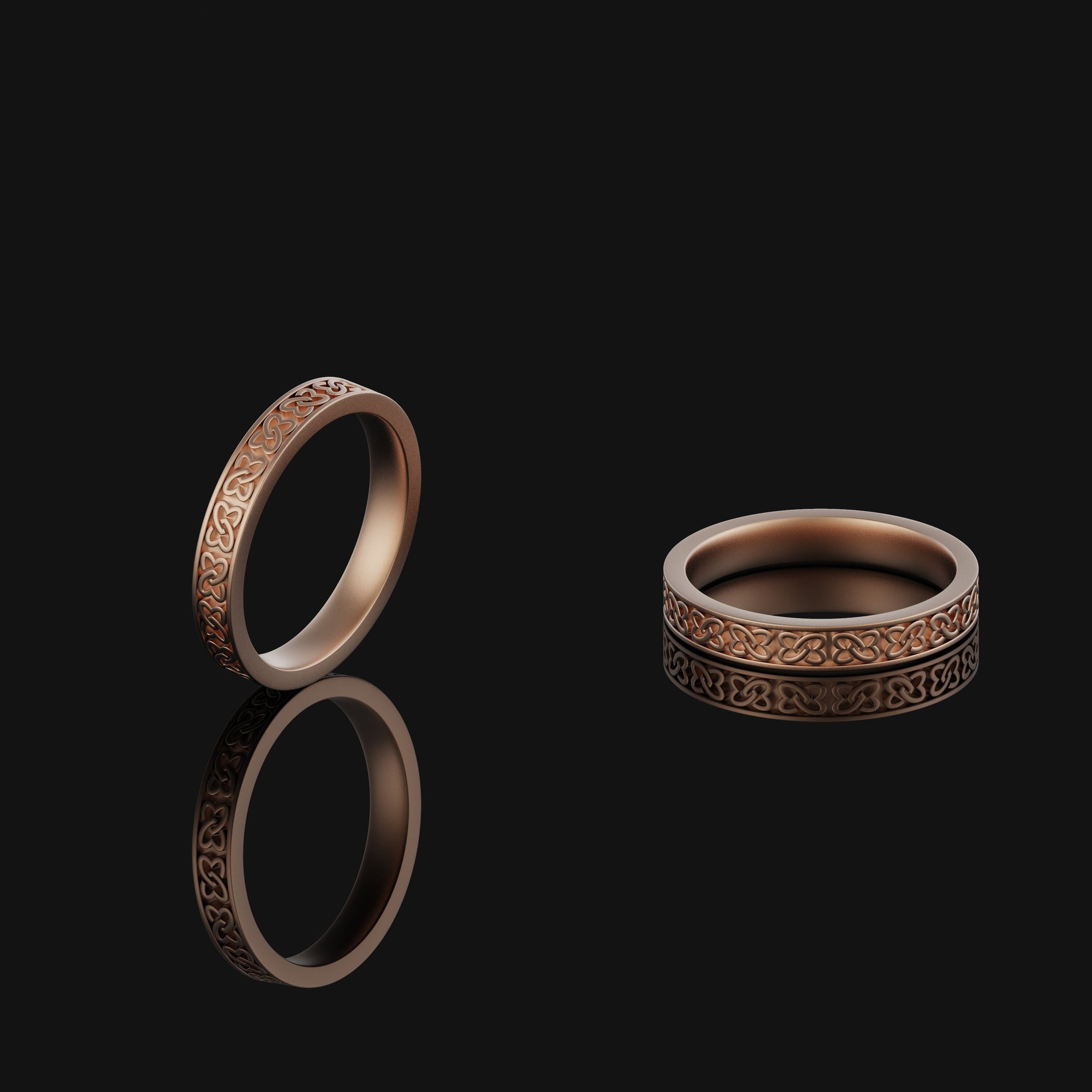 Knot of Love Band - Engravable Rose Gold Finish
