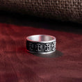 Load image into Gallery viewer, Gothic Cross Band - Engravable Oxidized Finish
