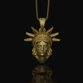 Statue Of New York Charm Gold Finish