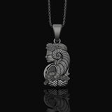 Gold Plated Lady Fortuna Necklace, Roman Luck Goddess Pendant, Fortuna Necklace, Roman Pendant, Lady Pendant, Christmas Gift For Her Oxidized Finish