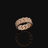 Cuban Link Band Rose Gold Finish