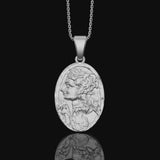 Persephone Pomegranate Pendant, Greek Goddess Mythology, Goddess Necklace, Mother's Day Gift, Book Page Jewelry Polished Finish