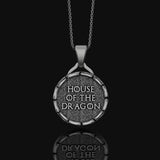 Dragon Crest Pendant Necklace, Coat Of Arms, Crest Of Dragons, Fantasy Necklace, Medieval Knight Pendant, Dungeons And Dragons