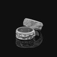 Load image into Gallery viewer, Spinning Michelangelo's Moses Wedding Band, Renaissance Inspired, Engravable Inside, Symbol of Artistic Mastery
