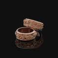 Load image into Gallery viewer, Spinning Ancient Greek Crowd Wedding Band, Engravable Inside, Symbol of History & Unity
