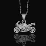 Motorcycle, Pendant, Biker, Jewelry, Men's Accessory, Engine, Rider, Motorcycle Charm, Road, Engine Jewelry, Rider Charm Pendant Polished Finish