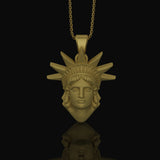Statue Of Liberty, New York Charm, NYC, Lady Liberty, Lady Liberty Charm Necklace, Liberty Jewelry Gold Matte