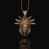 Statue Of New York Charm Rose Gold Finish