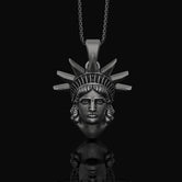 Statue Of New York Charm Oxidized Finish